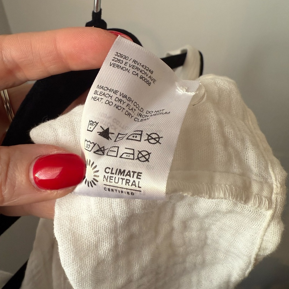 REFORMATION White Cropped Camisole Blouse Top Size 6 - Picture 11 of 14